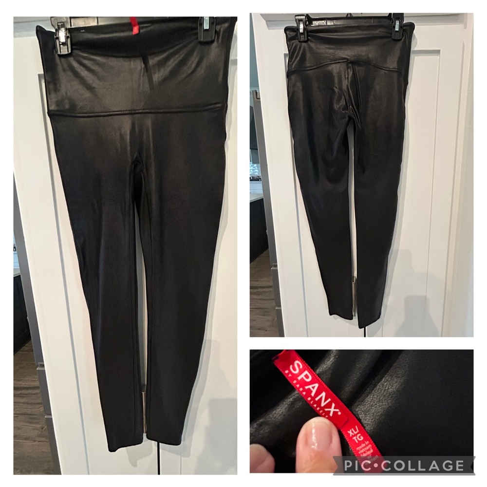 SPANX Shiny Black Leggings